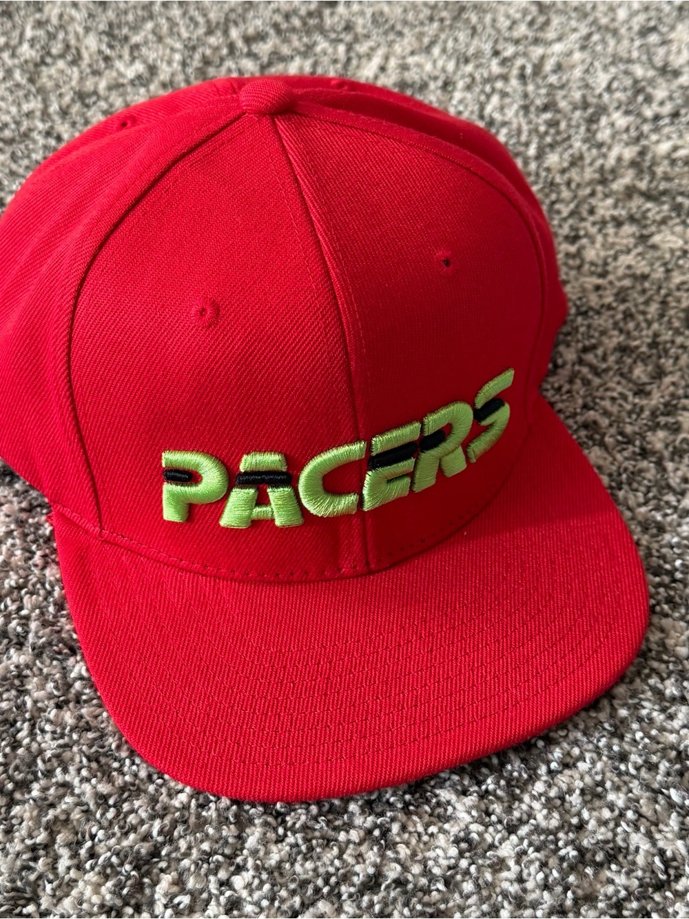 Indiana Pacers Mitchell & Ness Reverse Grinch Snapback Hat Red Green NBA